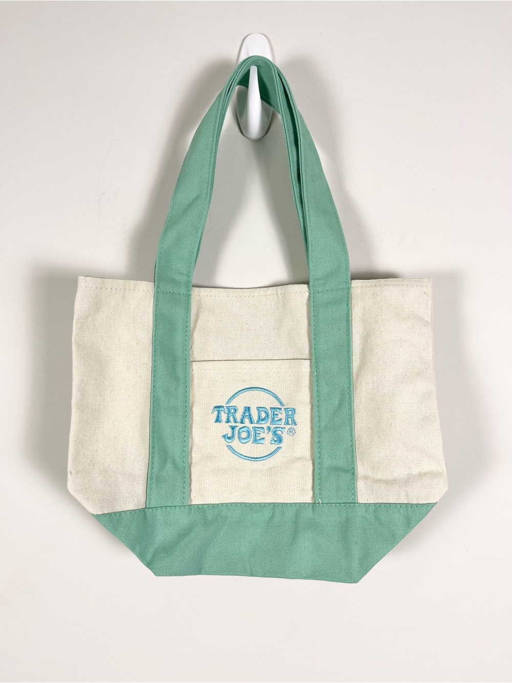 Trader Joe’s Easter Special Mini Tote Bundle Pastel Canvas Bag Limited Edition - Picture 4 of 7